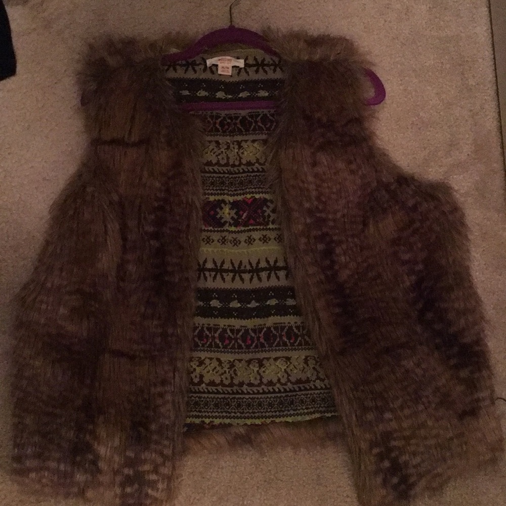 Faux fur vest